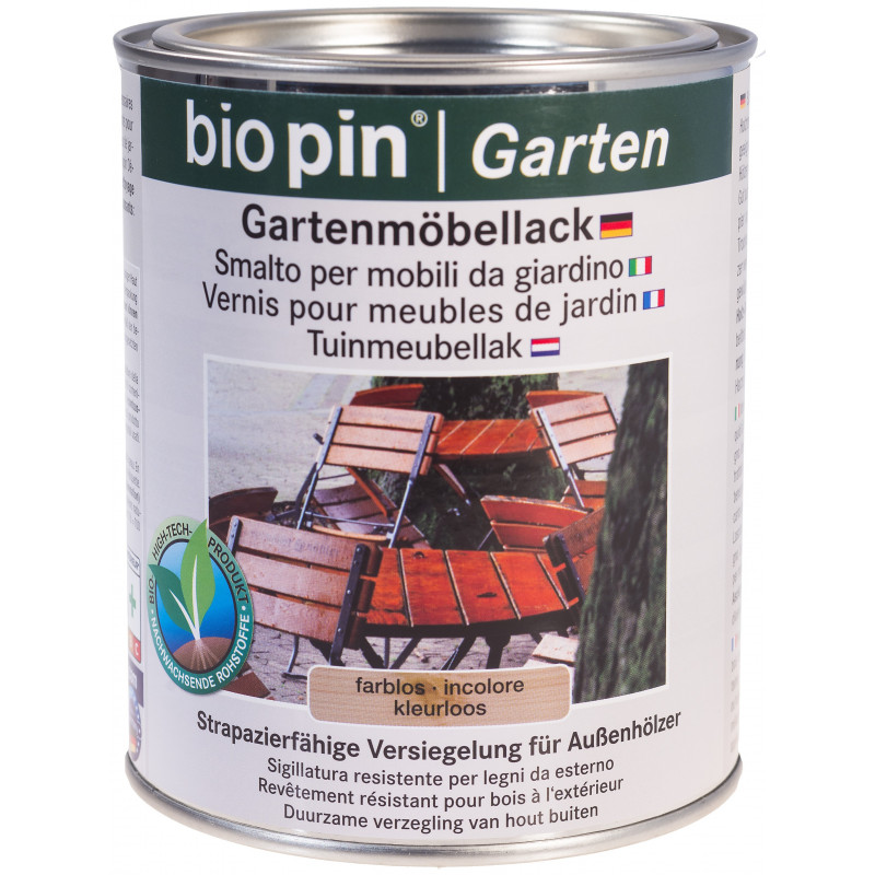 ▷ Vernis pour bois de Jardin 0,75L 9-11m² – Biopin au meilleur prix - Vernis