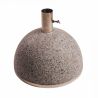 Pied de parasol en granit - D. 35,5 cm x H. 25,5 cm - Gris