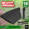 Ancres pour Bordure de jardin - PP recyclé, noir - H19,5 x 1,9 x 1,8 cm - 10 x