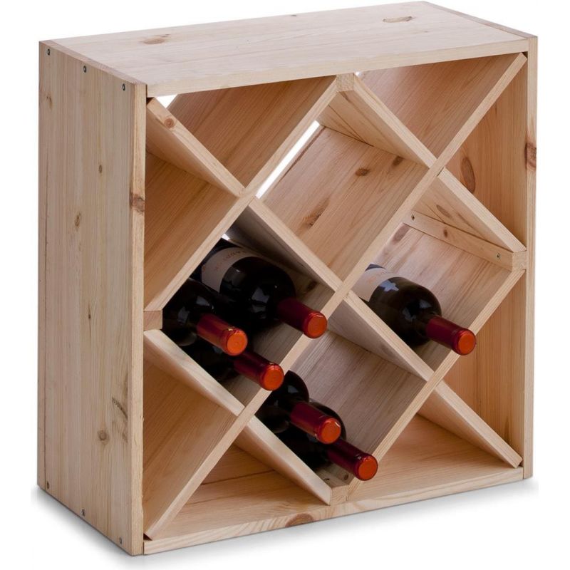 Casier à vin avec dessus de table en bois et boîte de rangement, 8  bouteilles, casiers