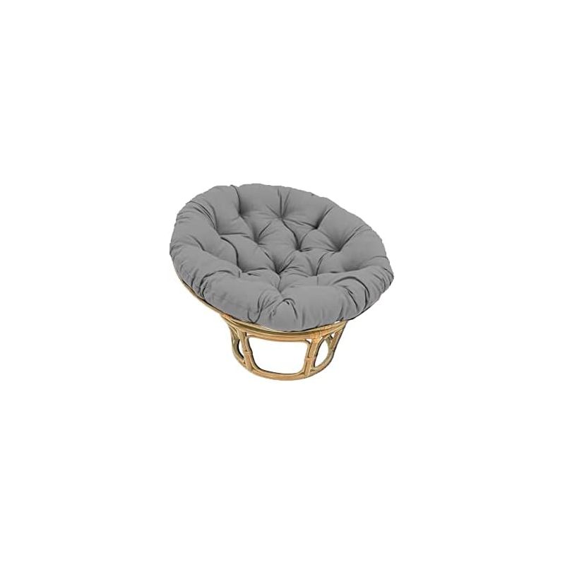 Fauteuil Papasan Rotin Naturel différent Coloris (Rotin Clair, Coussin Bleu)