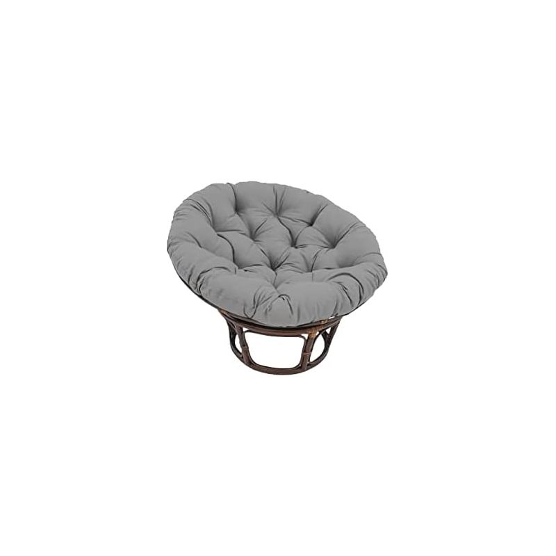 Fauteuil Papasan Rotin Naturel différent Coloris (Rotin Foncé, Coussin Gris Clair)