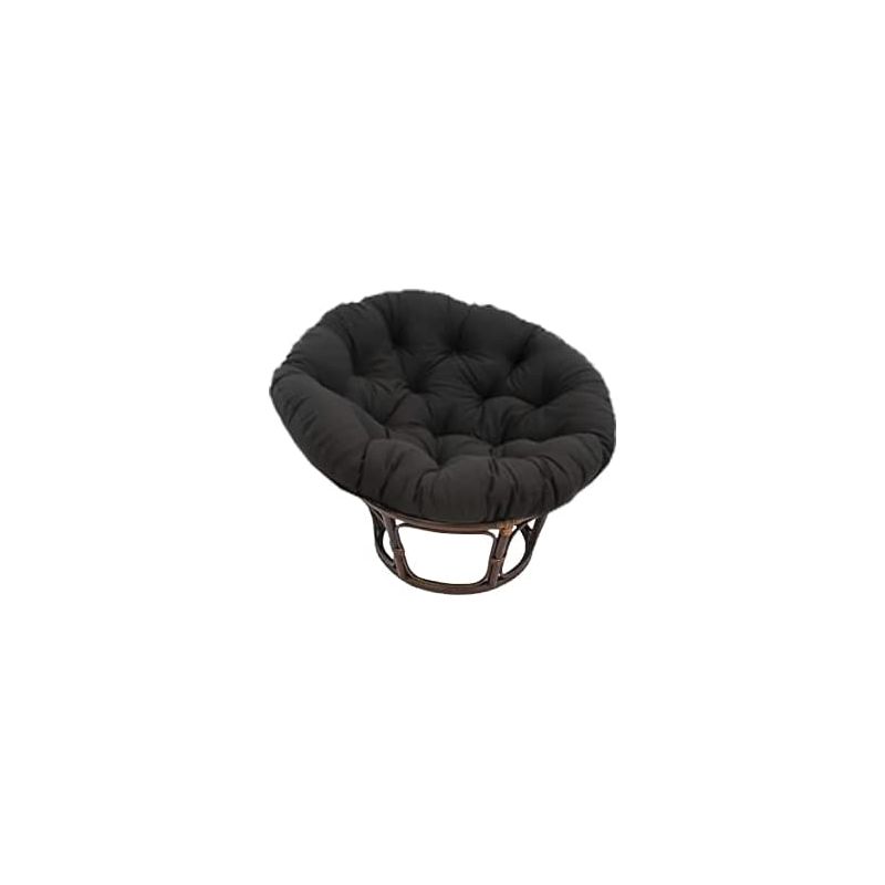 Fauteuil Papasan Rotin Naturel différent Coloris (Rotin Foncé, Coussin Noir)