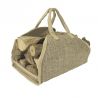 Sac à bûches en jute - Rangement pratique pour votre bois de chauffage