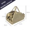 Sac à bûches en jute - Rangement pratique pour votre bois de chauffage