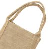 Sac à bûches beige en toile de jute plastifié 30x60x40cm