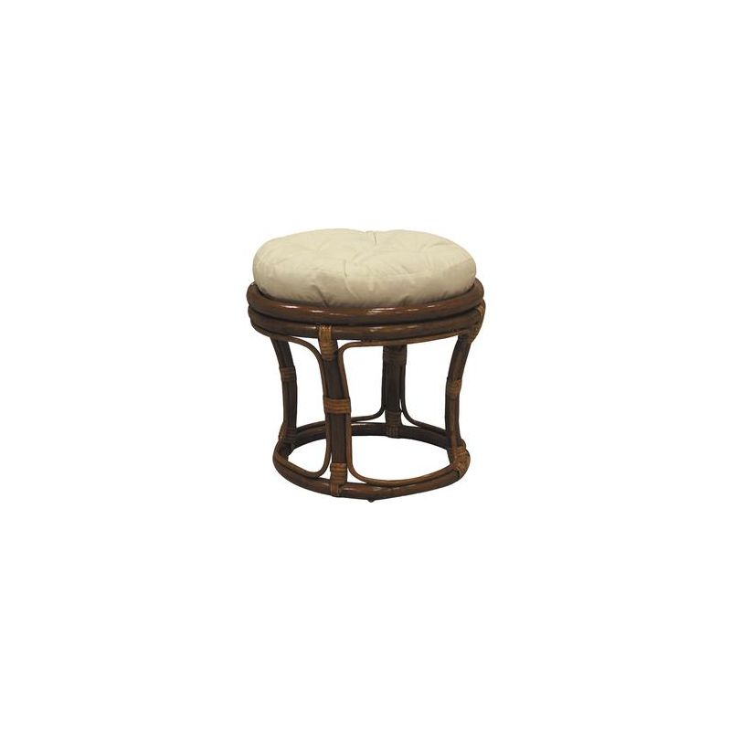 Tabouret en rotin marron