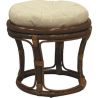 Tabouret en rotin marron